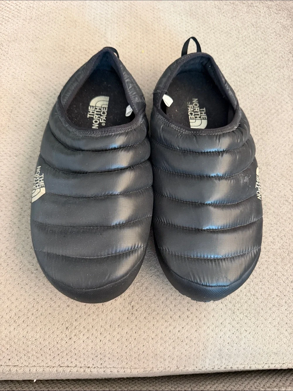 The North Face Black Quilted Slip-On Mules